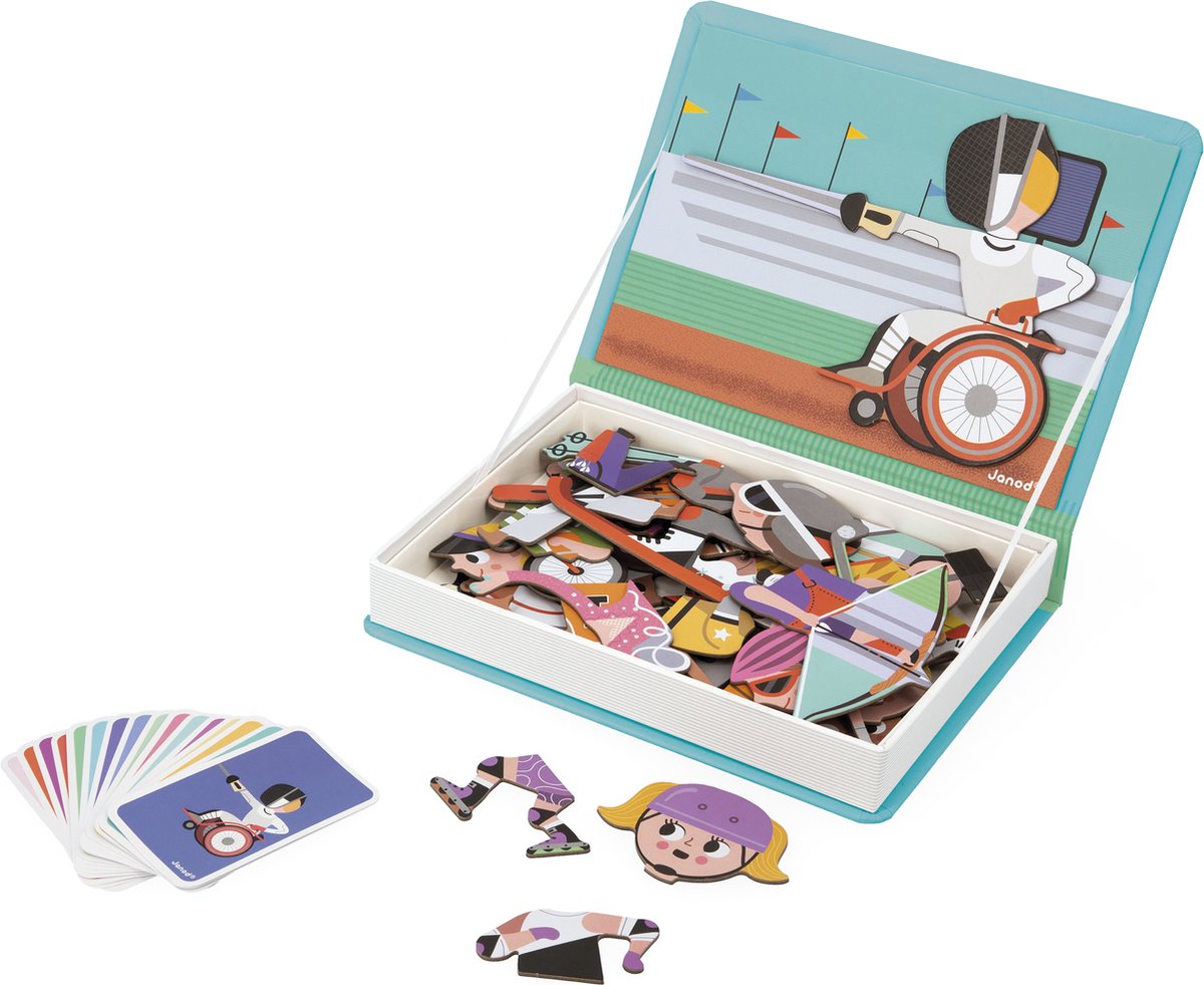 Janod - Magnetibook - Sporten - Magneetboek Speelset — afbeelding 2