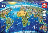 Puzzel 1000 stukjes - Miniatuur Wereldsymbolen (1000) - Educa