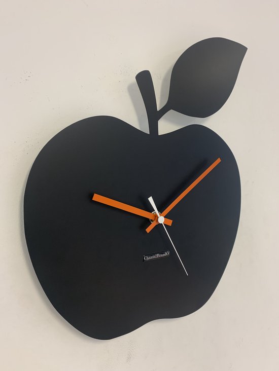 Horloge murale ChantalBrandO POMME BLACK -- DESIGN MODERNE --