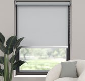 Dutchblinds Rolgordijn - lichtdoorlatend - Licht Grijs - 190x275cm - Raamdecoratie op maat