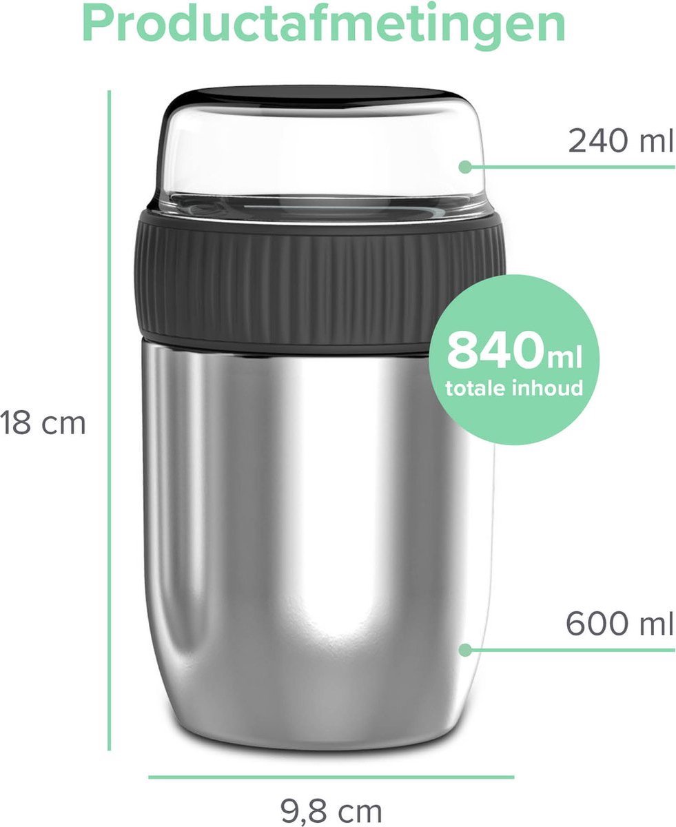 Coninx Thermos Lunchbox - Tasse à muesli à emporter - Tasse à yaourt à  emporter -... | bol.com