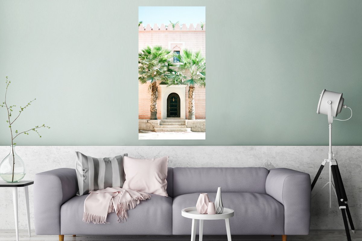 Deur - Marrakesh - Palmboom - Wit - Tropisch