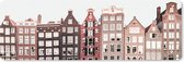 Muismat XXL - Bureau onderlegger - Bureau mat - Amsterdam - Architectuur - Huizen - Straat - 90x30 cm - XXL muismat