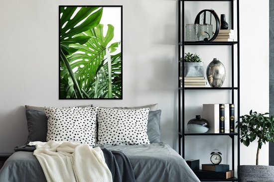 Cadre photo avec affiche - Plantes - Vert - Jungle - Nature - 80x120 cm - Cadre pour affiche
