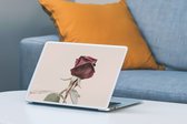 Laptop sticker - 10.1 inch - Bloemen - Rood - Rozen - Groen - 25x18cm - Laptopstickers - Laptop skin - Cover
