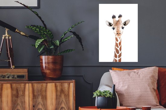 Stickers muraux - Sticker Foil - Girafe - Animaux - Nature - Portrait - 40x60 cm - Film Adhésif - Stickers muraux Chambre Enfant - Papier Peint Auto Adhésif