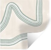 Muurstickers - Sticker Folie - Lijn - Abstract - Design - 120x120 cm - Plakfolie - Muurstickers Kinderkamer - Zelfklevend Behang XXL - Zelfklevend behangpapier - Stickerfolie