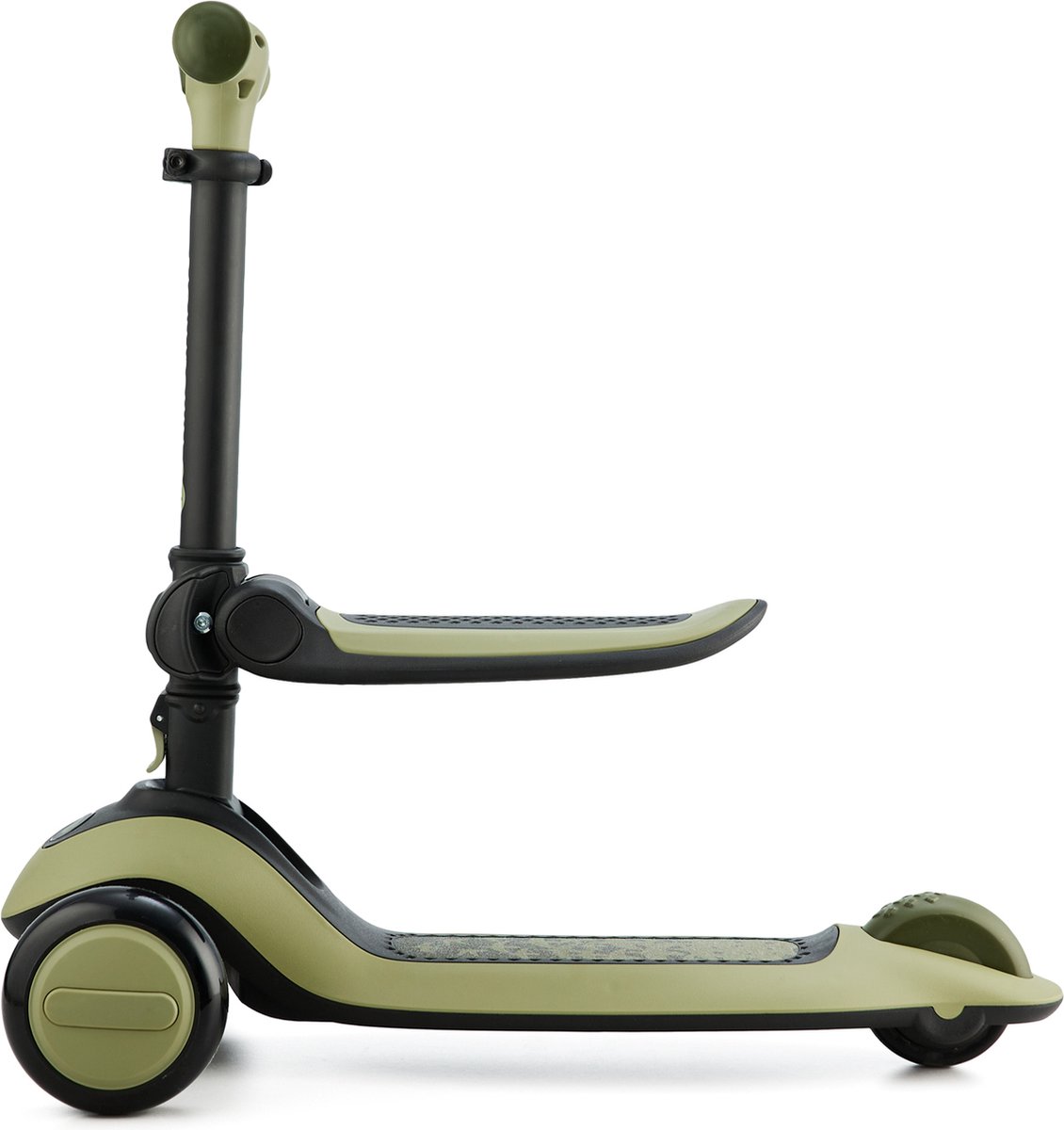 Kinderkraft HALLEY 2-in-1 Loopfiets en Driewieler Step - Voor Kinderen van 1-5 Jaar, Max 50 kg - Verstelbaar Zadel en Stuur, Opvouwbaar, LED Wielen - Groen — afbeelding 17