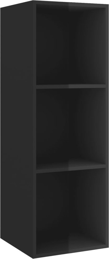 ModernLife' - Tv-wandmeubel 37x37x107 cm spaanplaat hoogglans zwart |  bol.com
