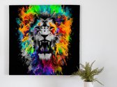 Hear me roar kunst - 40x40 centimeter op Canvas | Foto op Canvas - wanddecoratie
