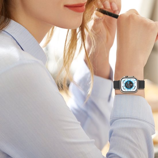 Bracelet Smartwatch en acier - Convient au bracelet en acier Apple Watch - noir - Strap-it Watchband / Wristband / Bracelet - Taille: 38 - 40 - 41mm