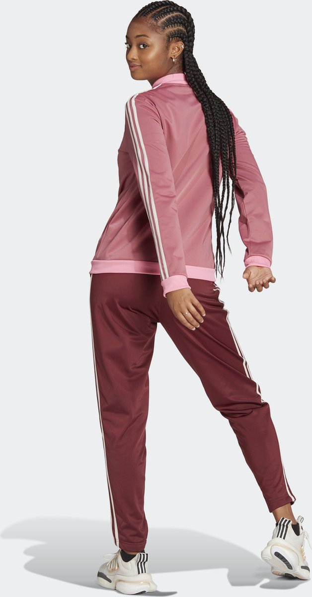 waardigheid Netto Beoefend adidas Sportswear Essentials 3-Stripes Trainingspak - Dames - Bordeaux - XS  | bol.com