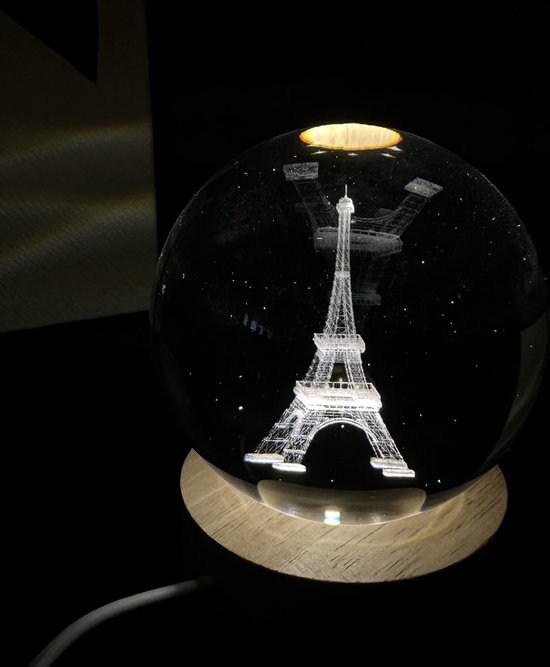 Klarigo®️ Veilleuse - Lampe LED 3D Illusion - 16 Couleurs - Lampe de Bureau  - Paris