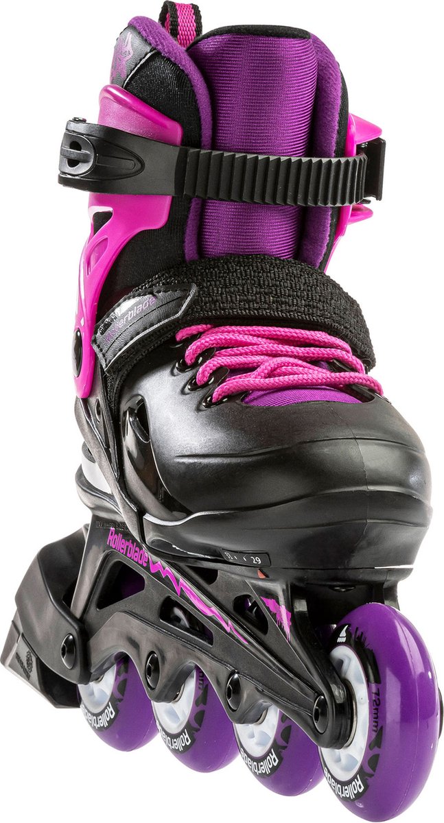 Rollerblade Fury Inlineskates - Maat 36.5-40.5 - Meisjes - zwart/roze/paars
