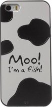 Moo im a fish iPhone SE/5/5S TPU hoesje