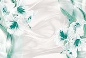 Fotobehang Floral Lilies Abstract Modern | XL - 208cm x 146cm | 130g/m2 Vlies