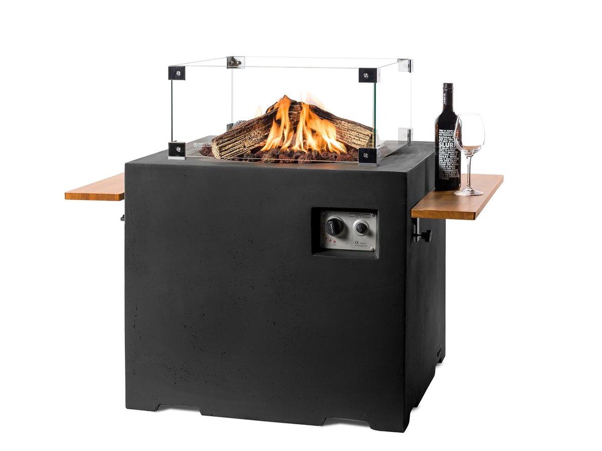 Happy Cocooning Lounge & Dining Square - Fire Table - Black