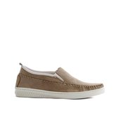 NoGRZ P.Blom - Leren dames slip-on sneakers - Lichtbruin - Maat 37