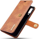 Bookcase arrière 2-en-1 en cuir pour Samsung Galaxy A7 (2018) Marron