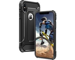 Apple iPhone X Schokbestendig Hybride Hoesje Zwart