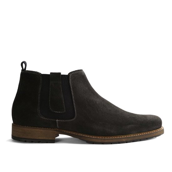 Travelin London Chelsea - Nette Suède Leren Chelsea Boots - Heren -  Donkergrijs - Maat 42 | bol.com