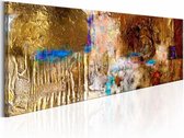 Schilderij - Golden Structure , goud look