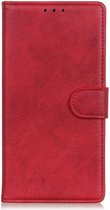 Samsung Galaxy A10 Matte Portemonnee Hoesje Rood