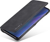 Huawei P30 Pro Retro Portemonnee Bookcase Hoesje Zwart