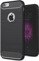 Apple iPhone 6S Plus Geborsteld TPU Hoesje Zwart