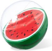 Ballon de plage pastèque - Jouets de plage - Jouets de piscine - Opblaasbaar - 28 cm - PVC - vert - rouge