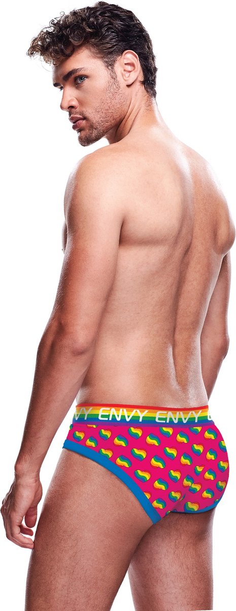 Goedkoopste Envy - Slip met regenbooghartjes - S/M