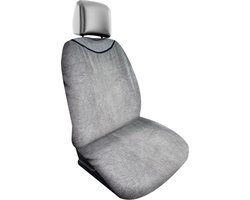 Dunlop Badstof Autostoelhoezen 130 X 70 Cm – Universele Pasvorm – Machinewasbaar – Grijs