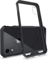 DrPhone iPhone XS MAX (6,5 inch) Air Hybride TPU Case - Tough PC Back TPU Armor Bumper - Zwart