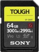 Bol.com Sony geheugenkaart - SD-kaart - 64 GB - 299 Mb/s (max. write) - Class 10/U3/UHS-II/V90 aanbieding