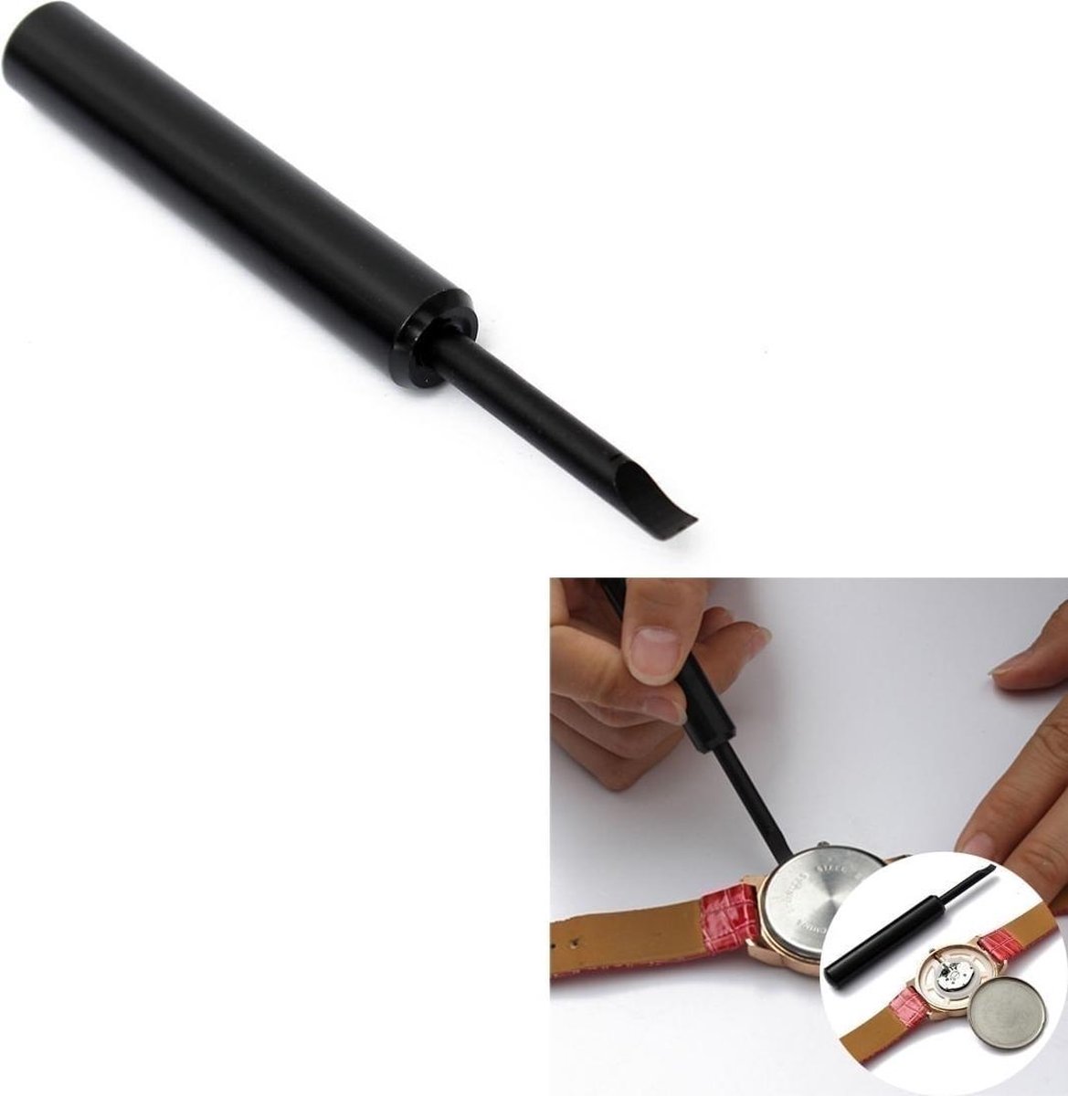 Bekijk Terug Verwijderen Verwijder Remover Opener Mes Horlogemaker Repareer Gereedschap Zwart