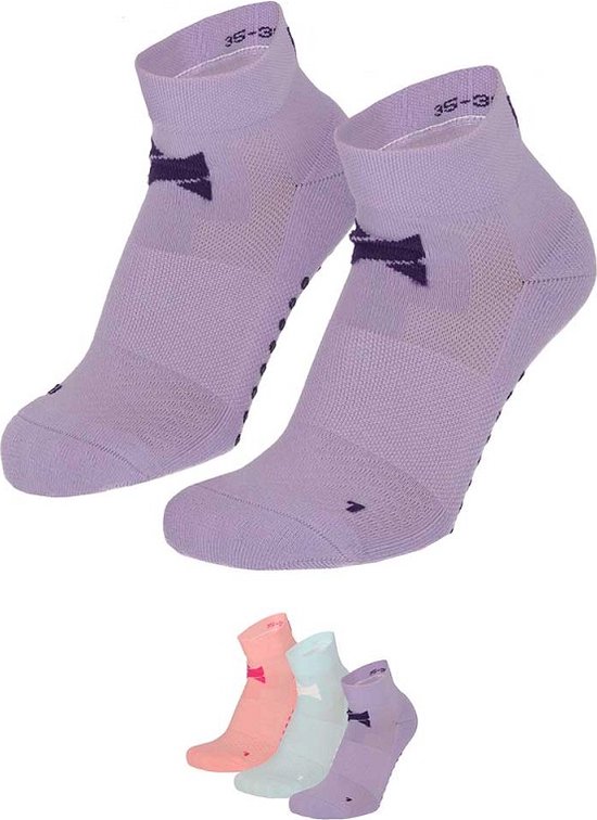 Xtreme Yoga Sokken Pastel Roze / Groen / Paars - 3 paar - Pilates sokken - Antislip - Anatomisch voetbed - Maat 35/38 van Xtreme — afbeelding 5