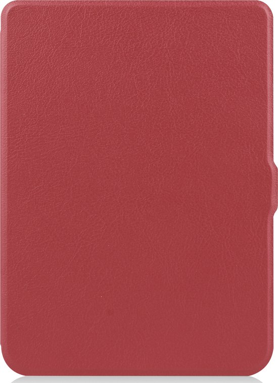 Hoes Geschikt voor Kobo Nia Hoesje Bookcase Cover Hoes - Hoesje Geschikt voor Kobo Nia Hoes Cover Case - Donkerrood van Merkloos — afbeelding 5