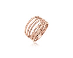 Elli - Ring - Dames Band Set Stapelen Minimaal Trend Blogger Basis in 925 Sterling Zilver - Dames