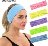 4 * Nieuwe pure kleur elastische snoepkleurige smalle haarband fitness zweetabsorberende sporthoofdbanden