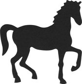 Label, zwart, afm 60x64 mm, paard, 10stuks [HOB-587011]