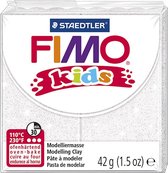 FIMO® Kids boetseerklei, wit, glitter, 42gr