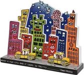 Goebel® - James Rizzi | Decoratief beeld / figuur "What a Fun City" | Kunst, Pop Art, 21cm, Limited Edition