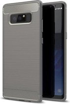 Geborstelde TPU Cover - Samsung Galaxy Note 8 - Grijs