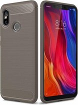 Xiaomi Mi 8 - Geborstelde TPU Cover - Grijs