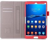 Tablet hoes geschikt voor Huawei Mediapad M3 Hand Strap Book Case Rood