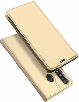 Hoesje geschikt voor Samsung Galaxy M30 - dux ducis skin pro book case - goud