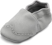 Grijze babyschoen Moccasin - Kunstleer - Maat 19/20 - Zachte zool - 6 tot 12 maanden