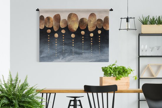 Tapisserie - Tapisserie - Or - Abstrait - Luxe - 120x90 cm - Tapisserie