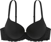 Dorina Super Push Up BH - Claire - Maximizer push up bh met beugel - T-shirt bh met kanten rand - 70C - ivoor