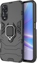 Coque Oppo A58/A78 avec Ring de Béquille Magnétique Zwart